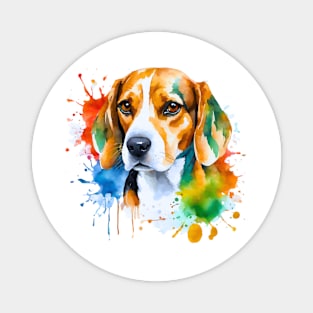 Watercolor Beagle Art Magnet